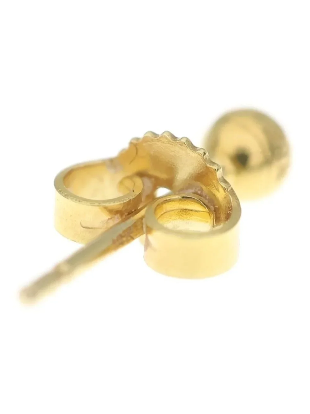 Chrome Hearts 22 Stud Ball Mini Cross Earrings Gold
